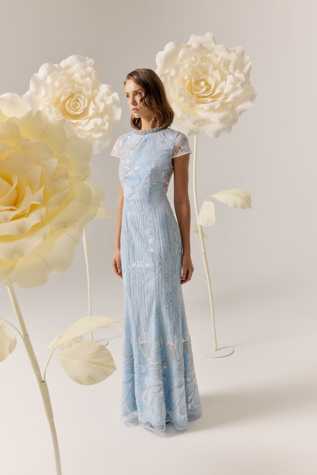 Anabelle Cap Sleeve Gown - Dress - Elliatt