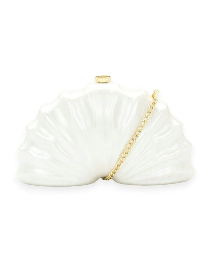 Meri Acrylic Clutch in White - Accessory - Morgan and Taylor