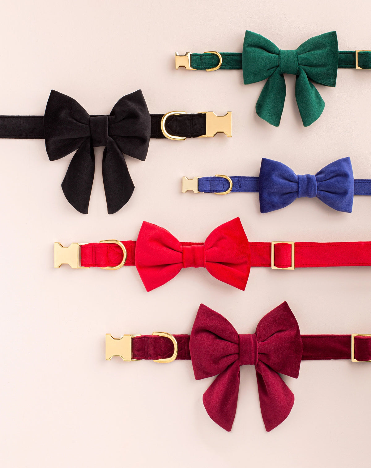 Burgundy Velvet Dog Bow - Giftware - The Foggy Dog