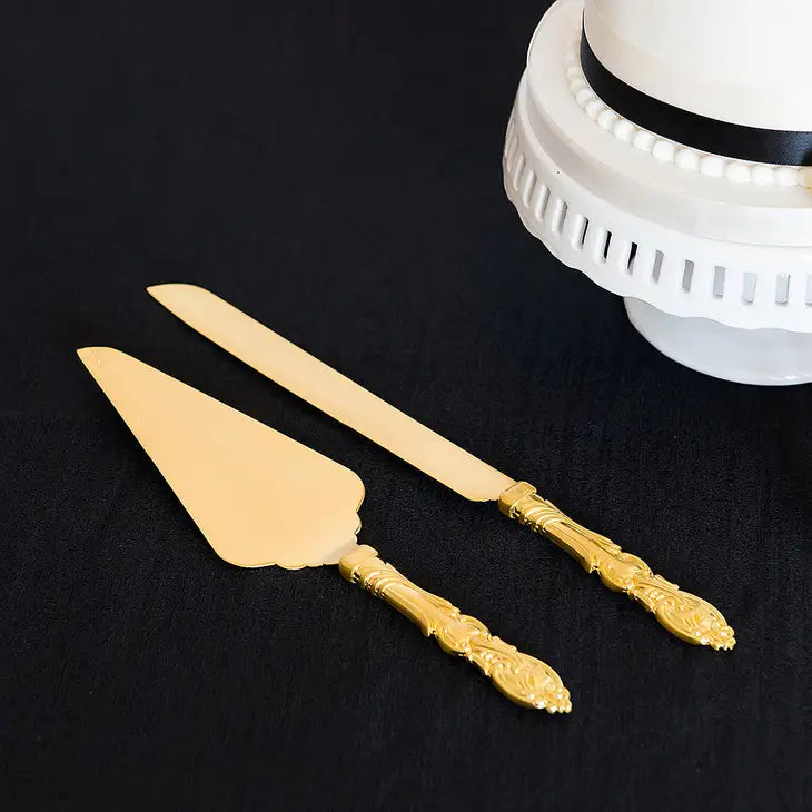 Cake Serving Set - Classic Gold Romance - Giftware - Weddingstar