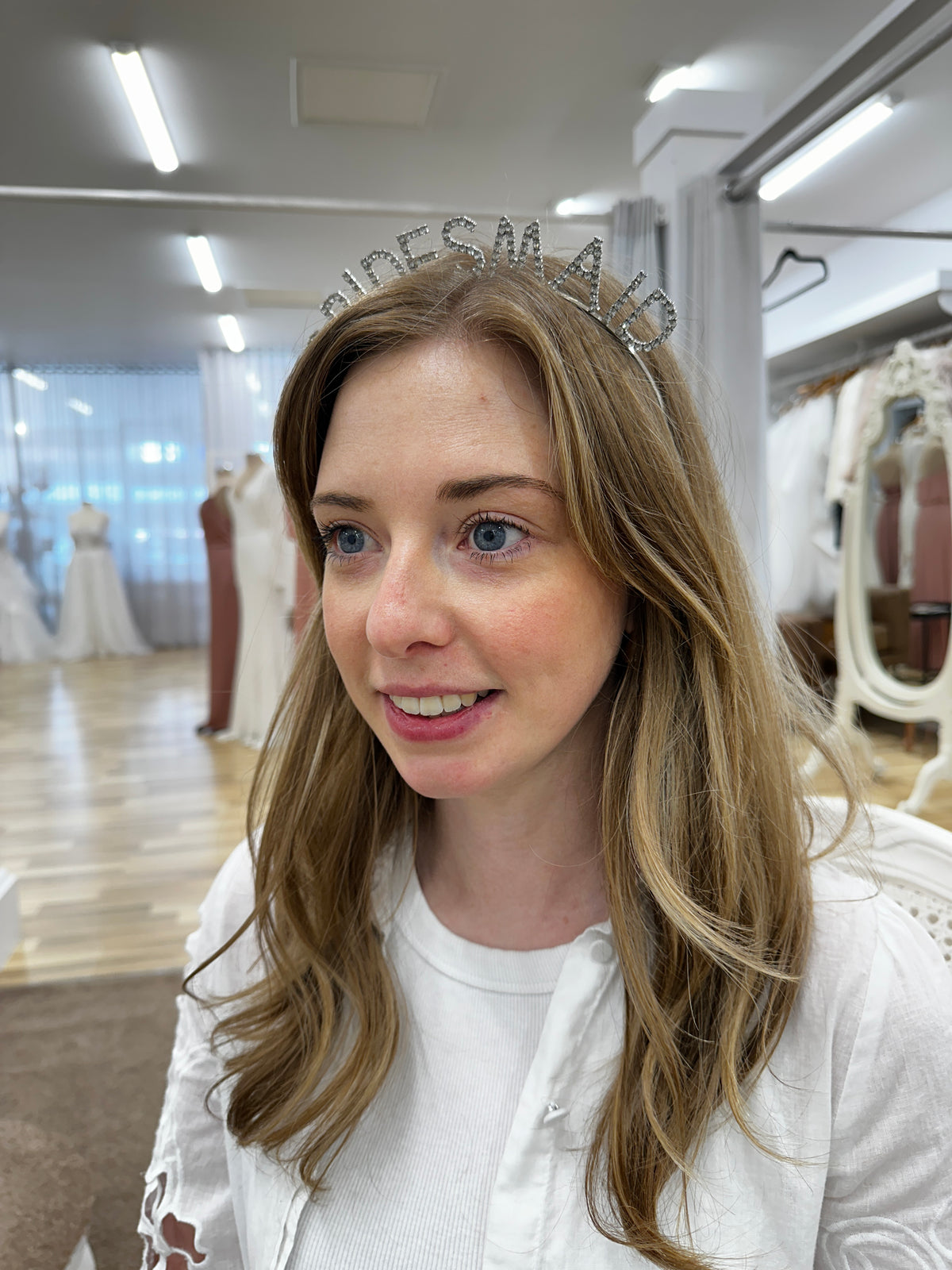 Bridesmaid Rhinestone Headband - Silver