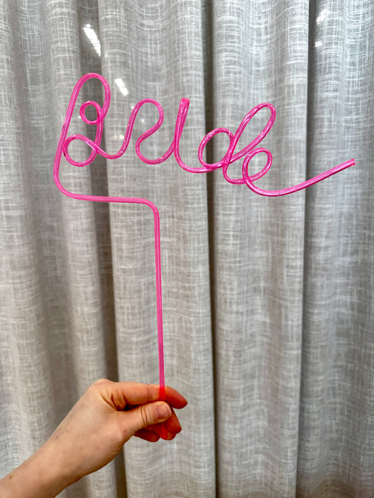 Bride Pink Straw