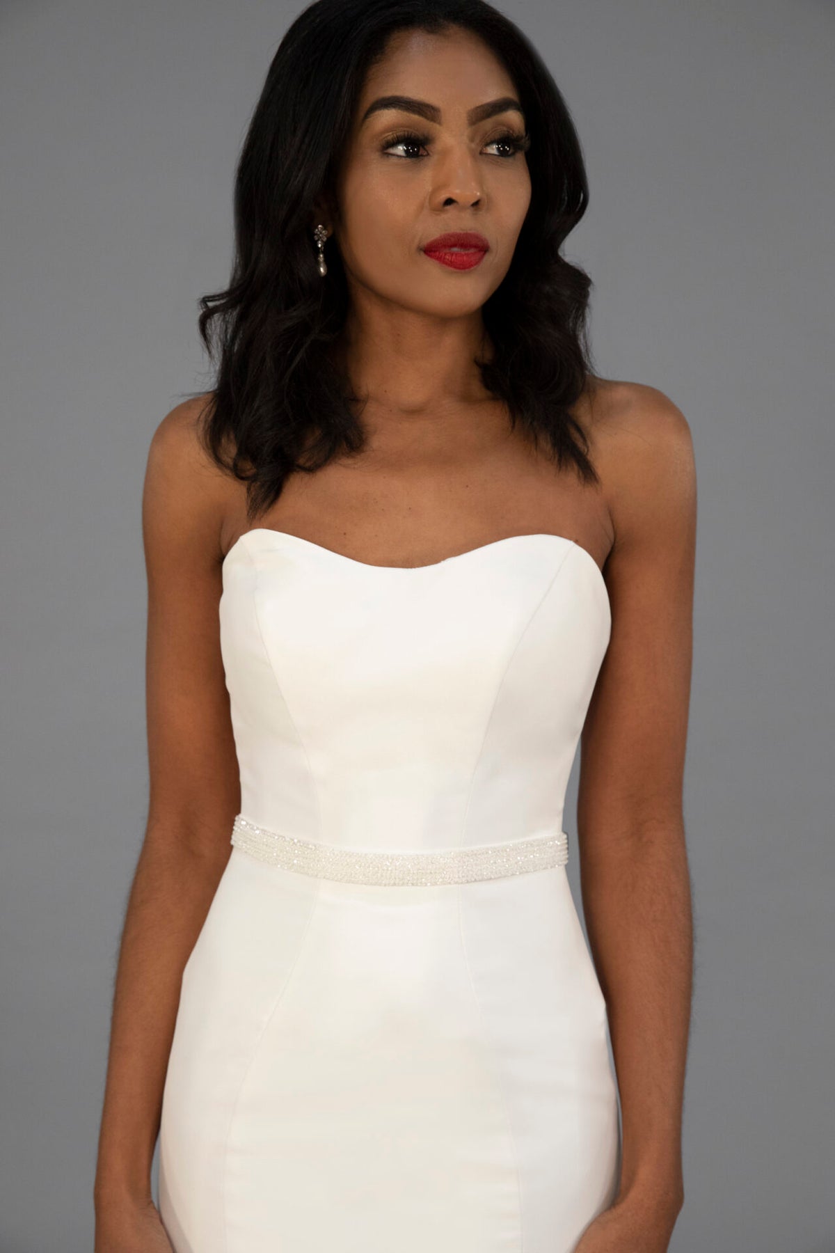 Thick Beaded and Tulle Belt