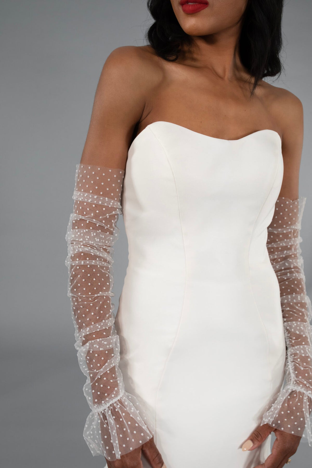 Polka Dot Tulle Sleeves