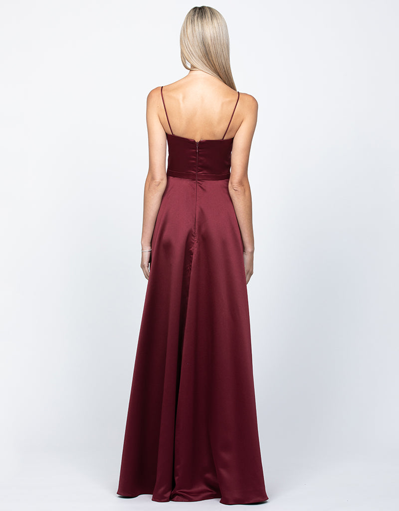 Diamond Cowl Wrap Gown - Honey Fawn Boutique