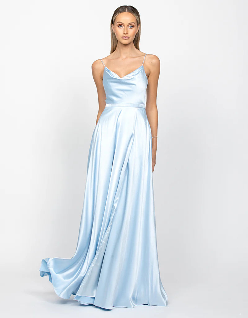 Diamond Cowl Wrap Gown - Honey Fawn Boutique