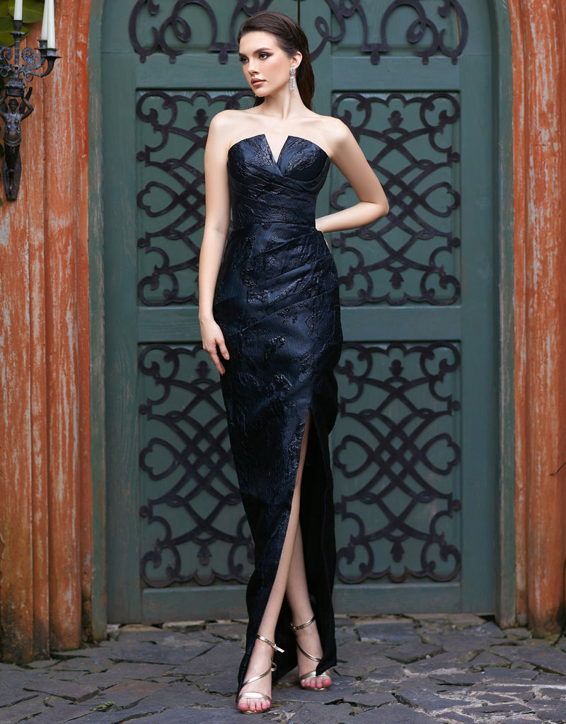 Tonaya Strapless Gown - Honey Fawn Boutique