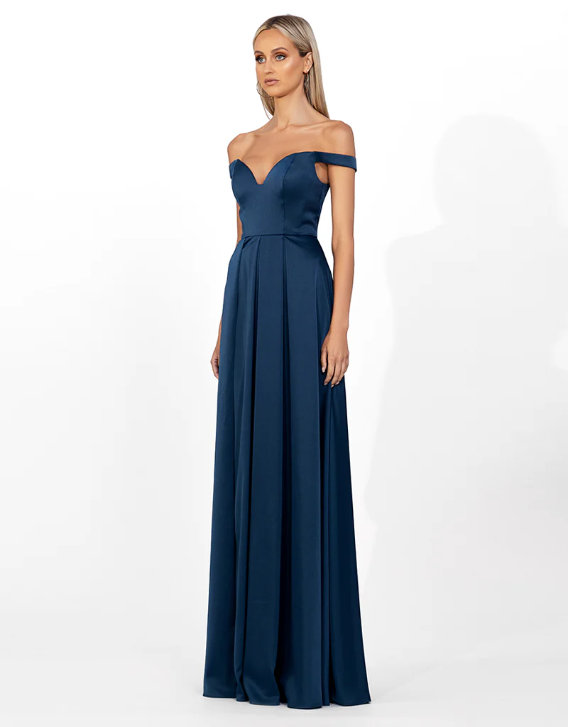 Maeve Off Shoulder Ball Gown - Honey Fawn Boutique