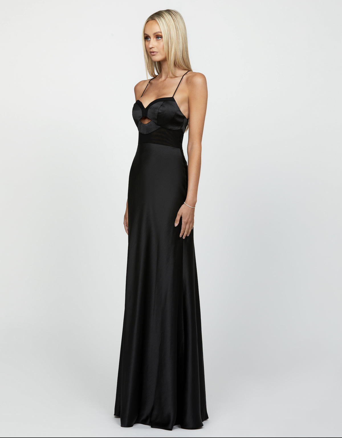 Augusta Sheer Panelled Gown - Honey Fawn Boutique