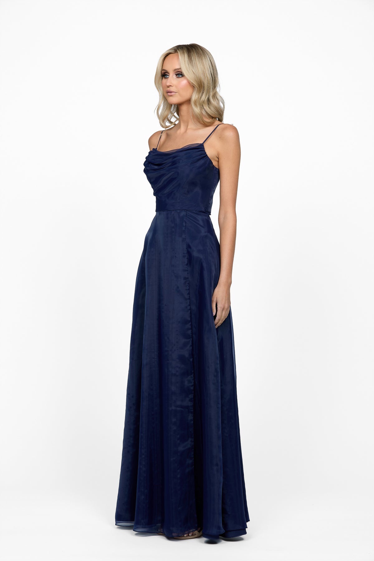 Averie Cowl Neck Gown - Honey Fawn Boutique