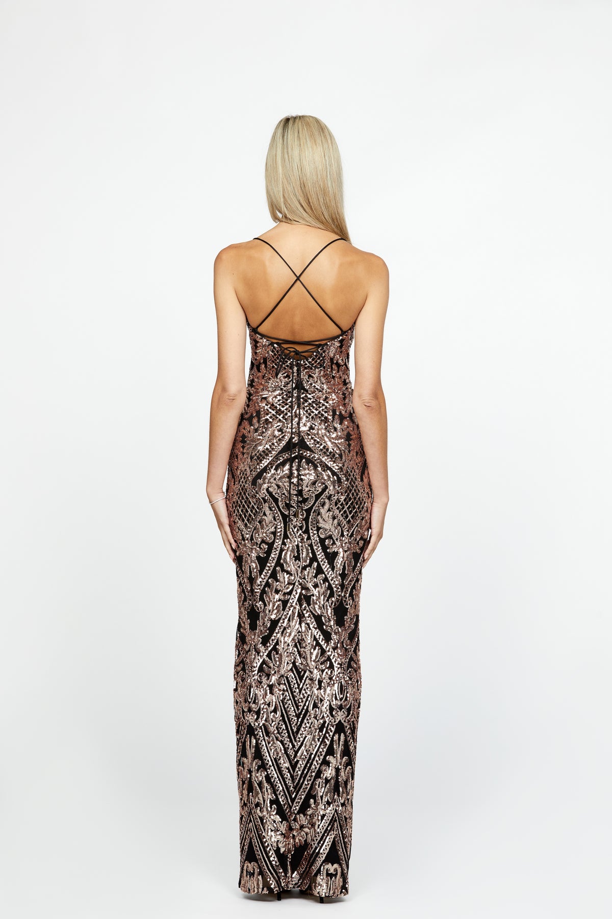 Arianka Strappy Back Gown - Honey Fawn Boutique