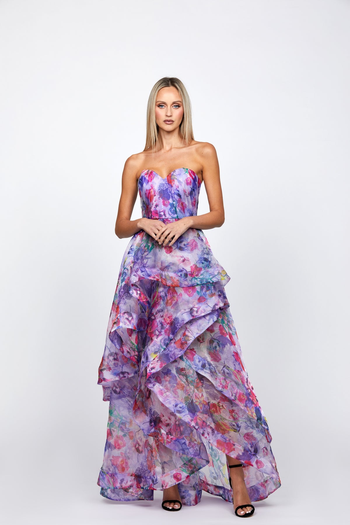 Adelaide Strapless Hi Lo Gown