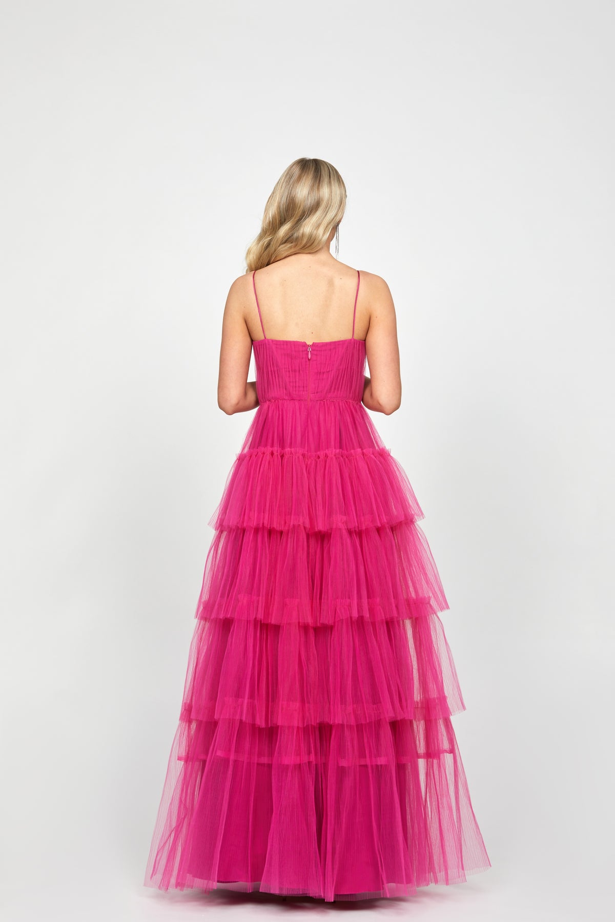 Kiana Pleated Tiered Ball Gown