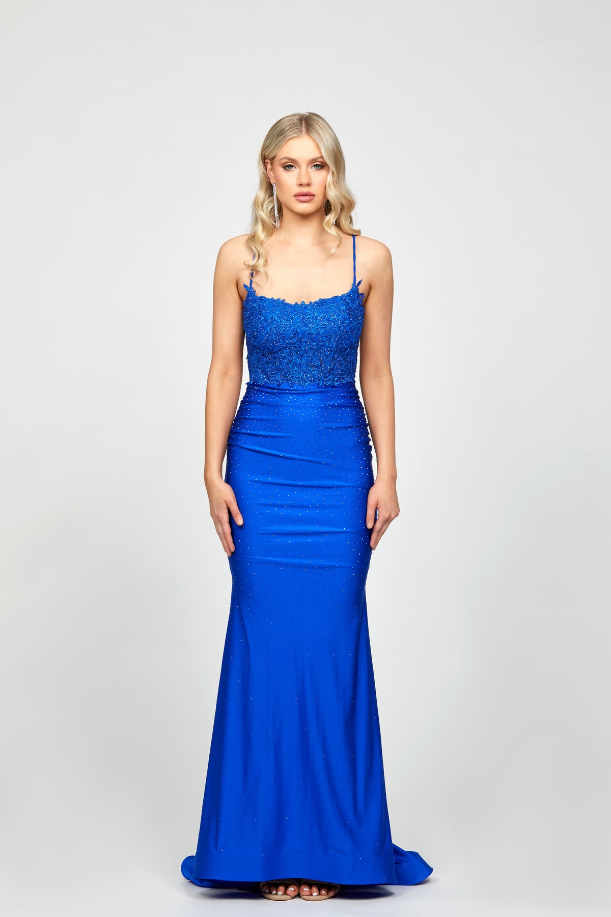 Emmeline Fitted Gown Cobalt