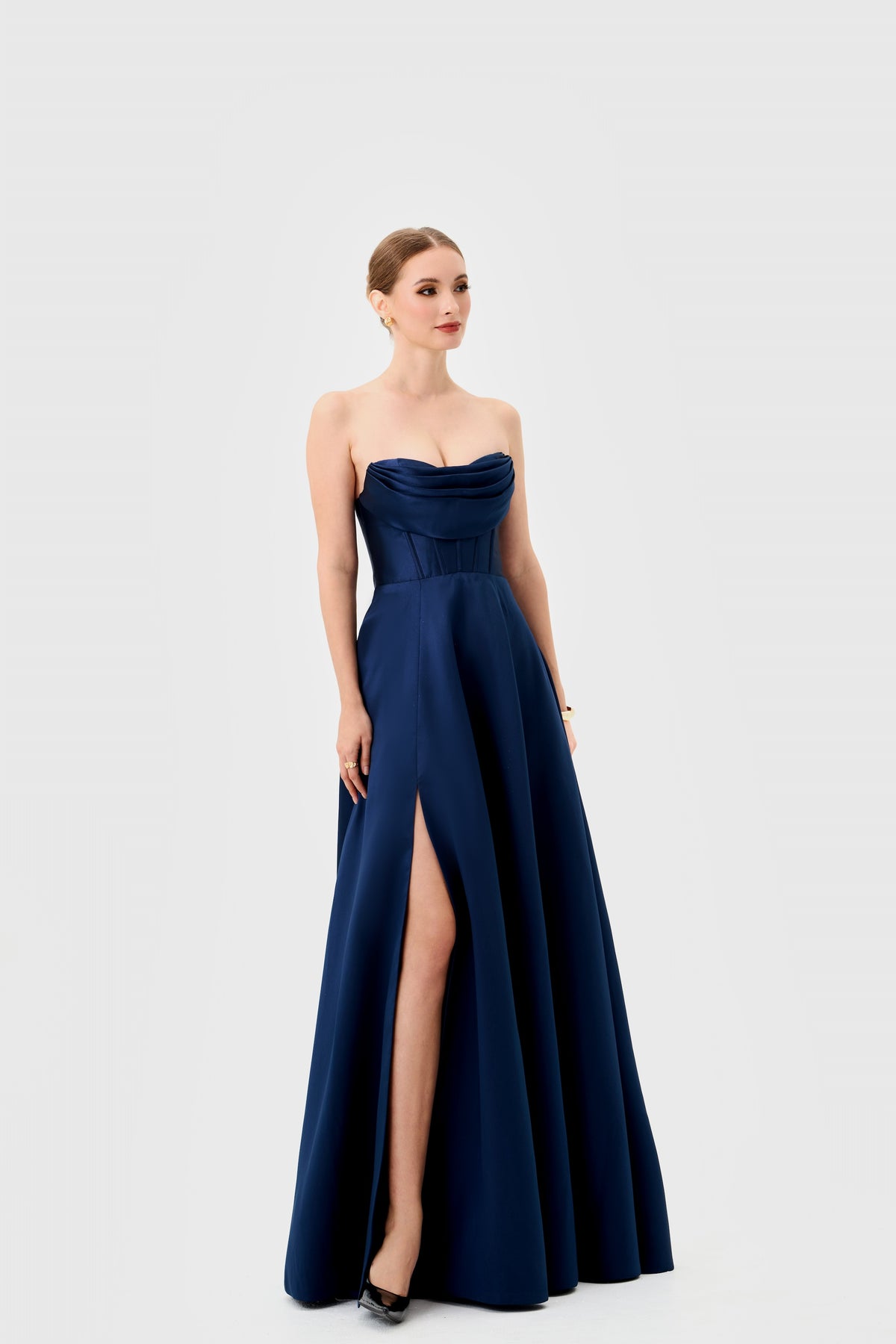 Ameira Strapless Satin Gown - Dress - Bariano
