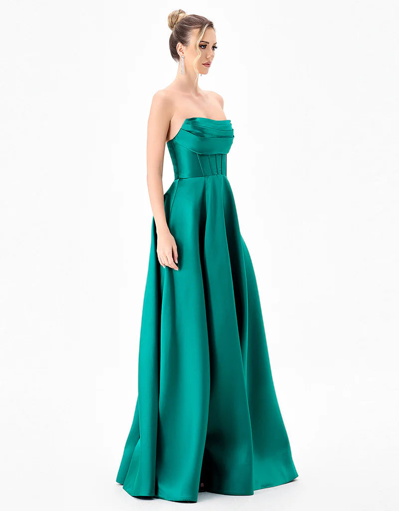 Virginia Corset Strapless Gown - Dress - Bariano