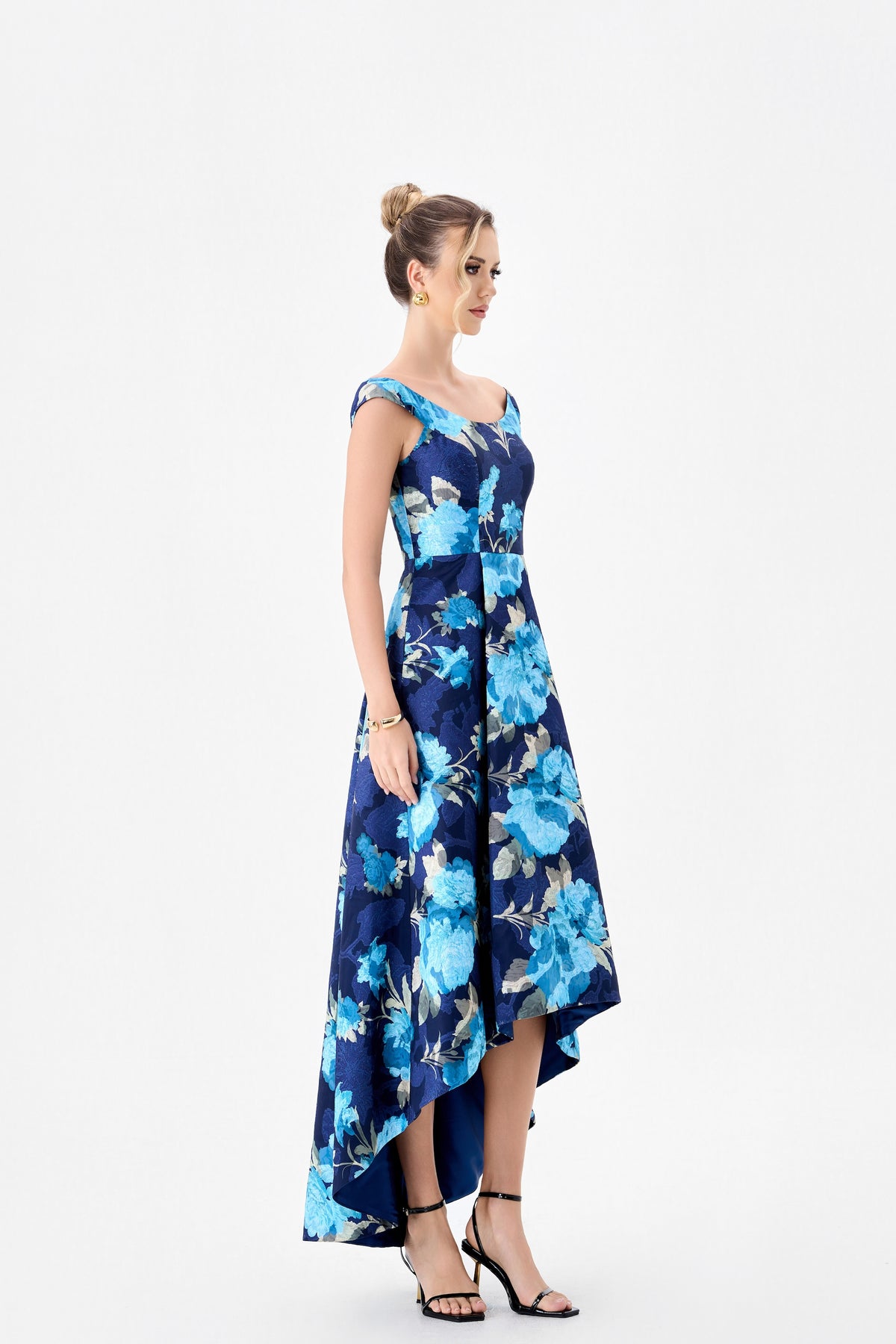 Abida Scoop Neck Hi-Low Dress