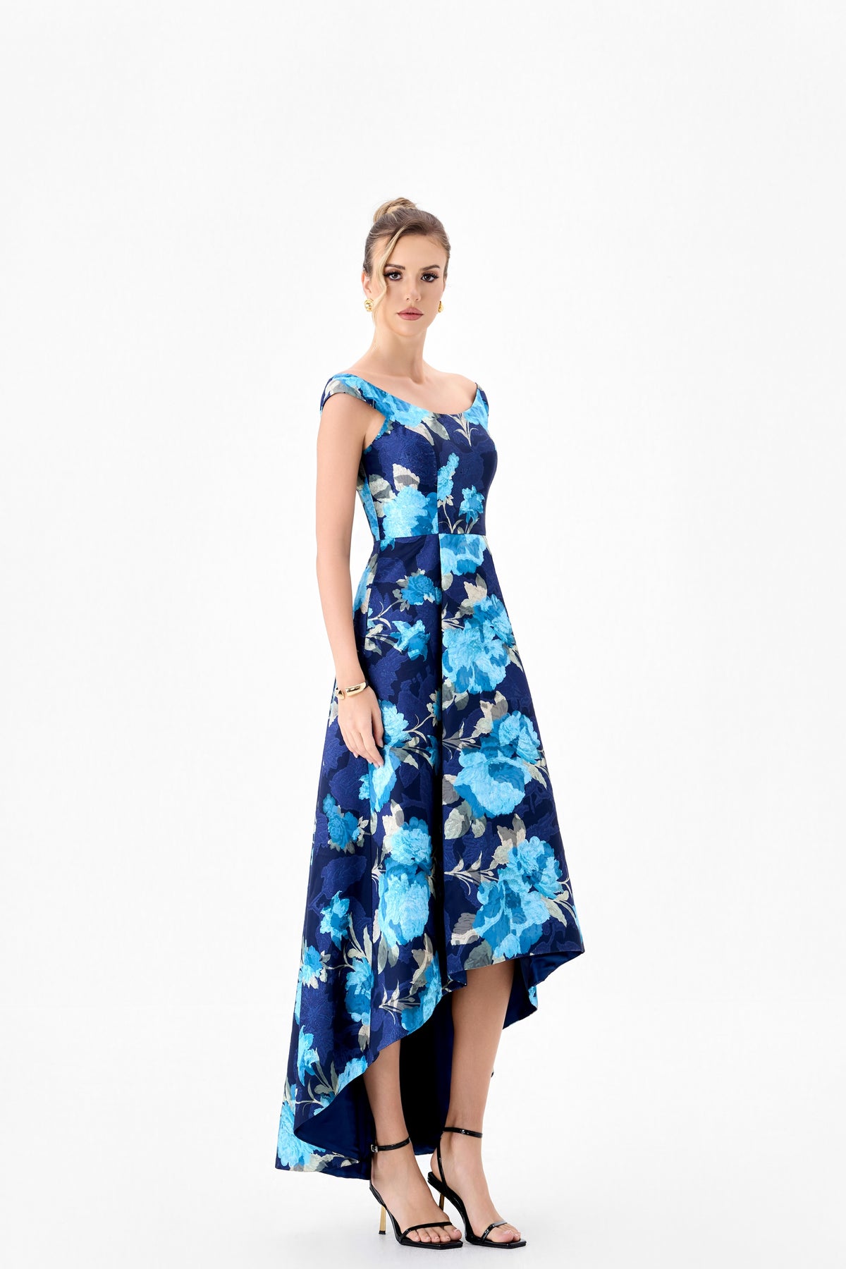 Abida Scoop Neck Hi-Low Dress