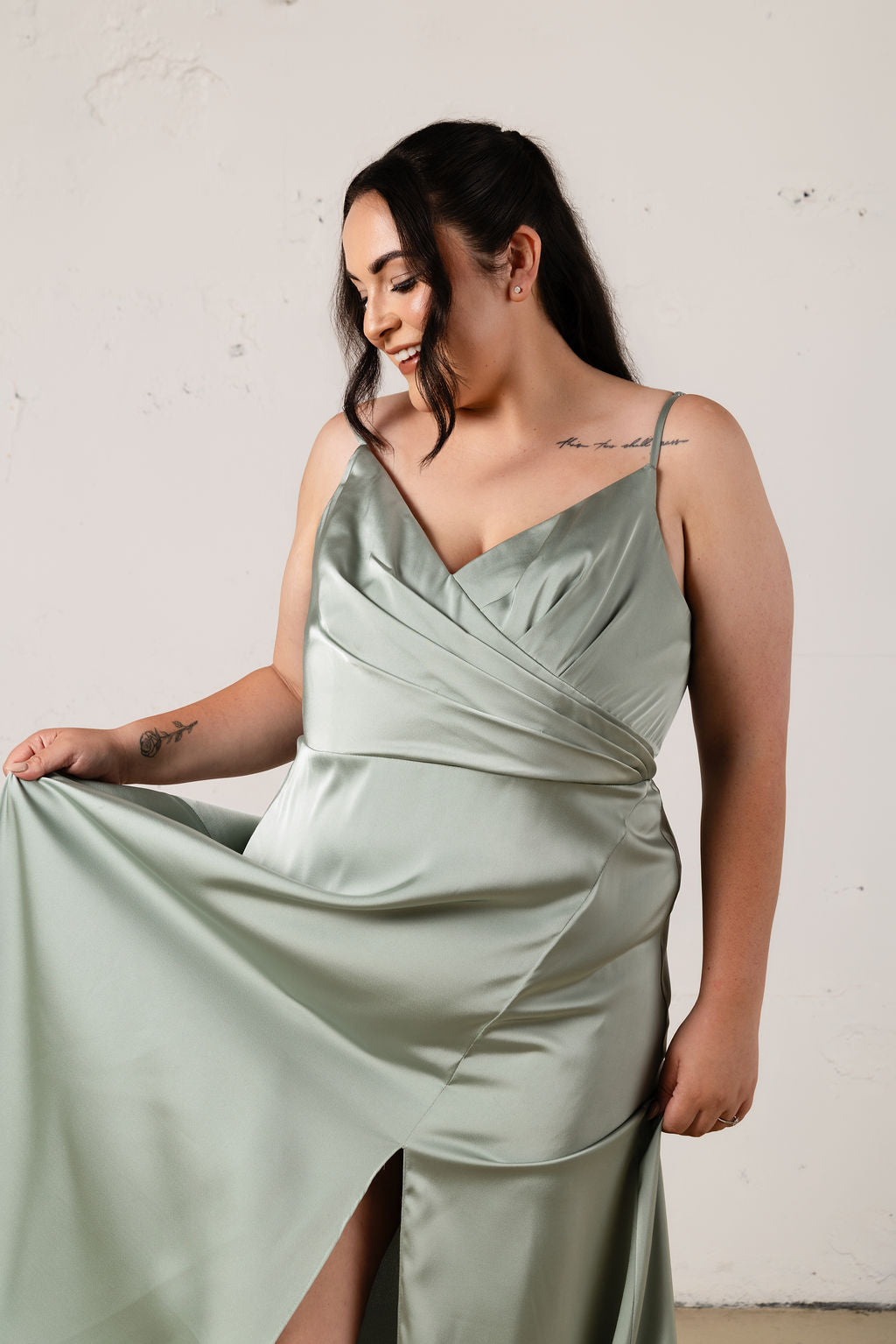 Lila Satin Dress - Dress - JOUNE