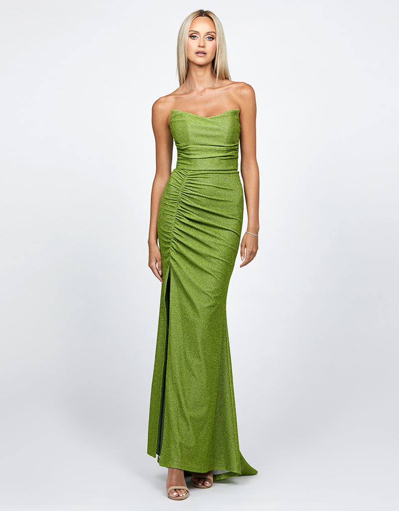 Lynndon Scoop High Split Maxi - Honey Fawn Boutique