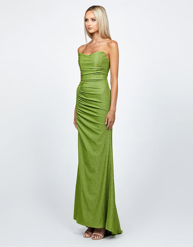 Lynndon Scoop High Split Maxi - Honey Fawn Boutique