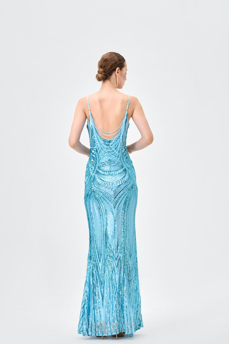 Hanami Pattern Sequin Maxi - Dress - Bariano