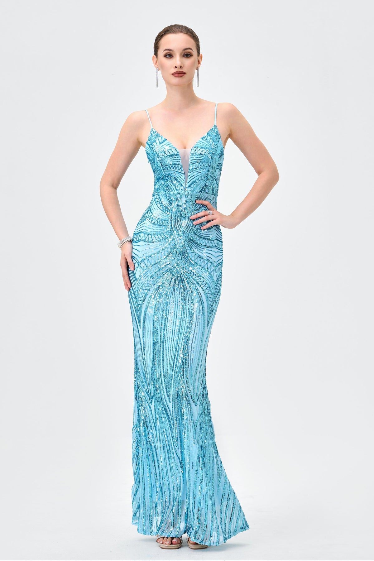 Hanami Pattern Sequin Maxi - Dress - Bariano