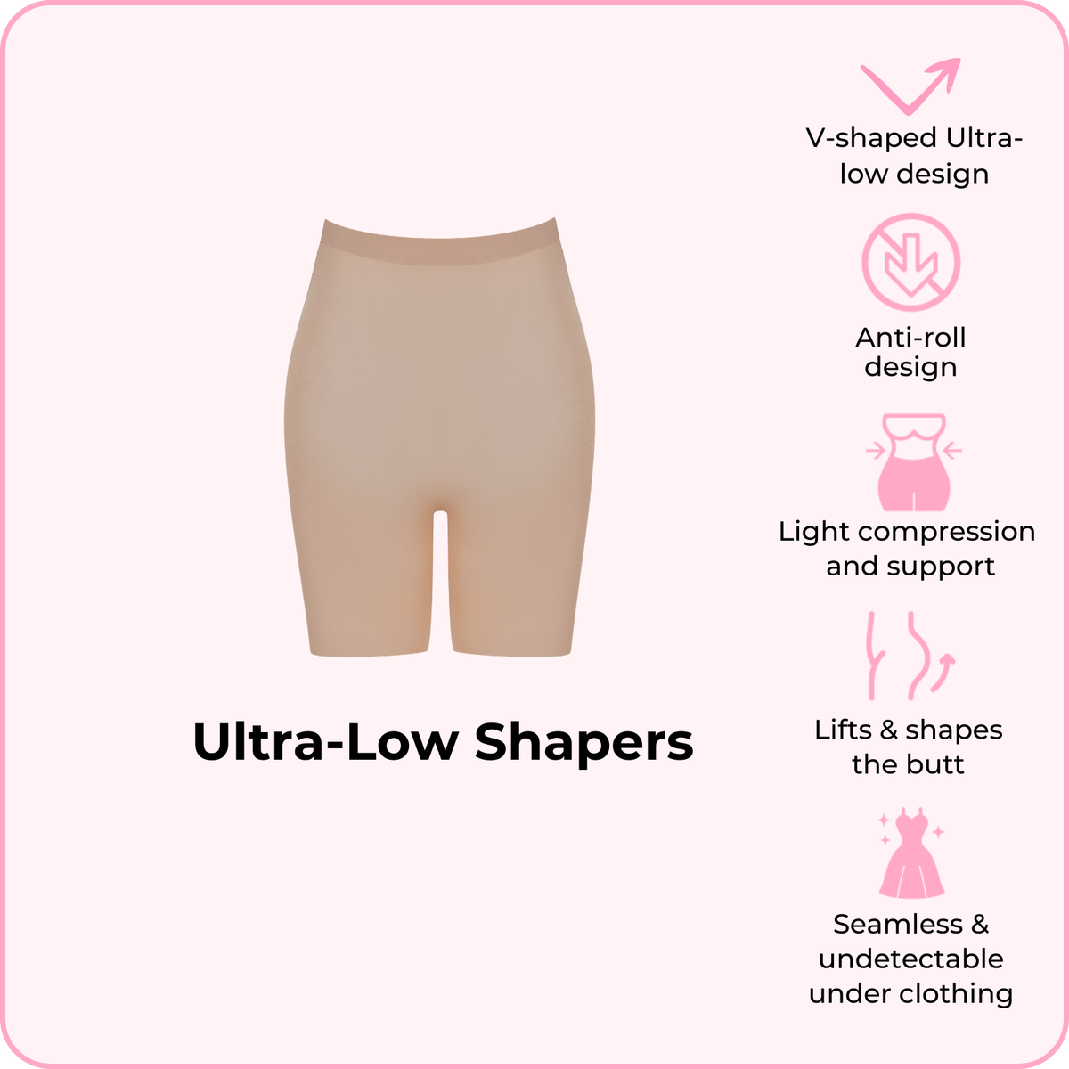 BOOMBA Low-back Shapers Shorts