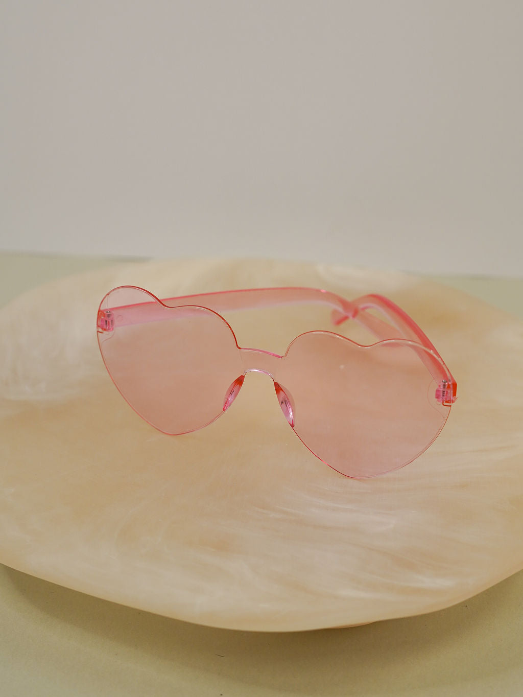 Rimless Heart Sunglasses - Light Pink - Giftware - Honey Fawn