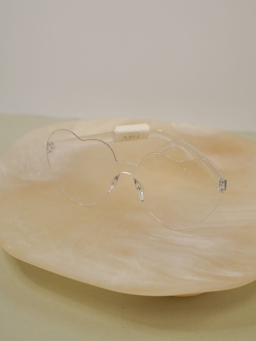 Rimless Heart Sunglasses - Clear - Giftware - Honey Fawn