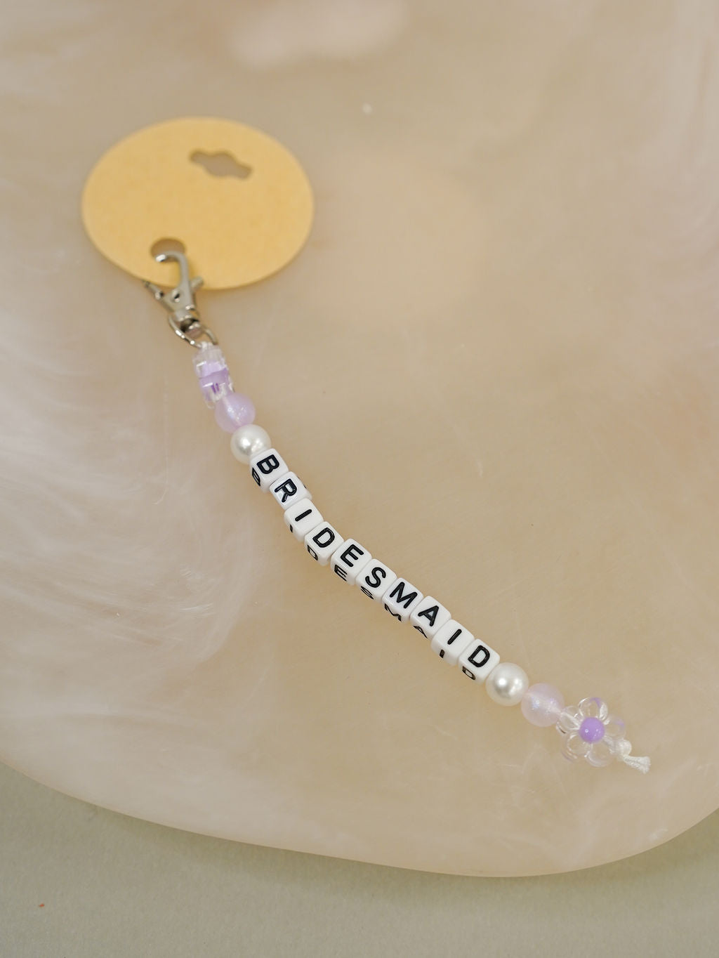 BRIDESMAID Friendship Bead Keychain - Giftware - Honey Fawn Boutique