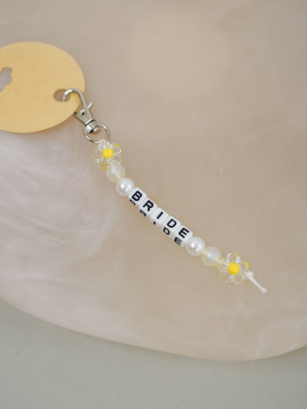 BRIDE Friendship Bead Keychain - Giftware - Honey Fawn Boutique