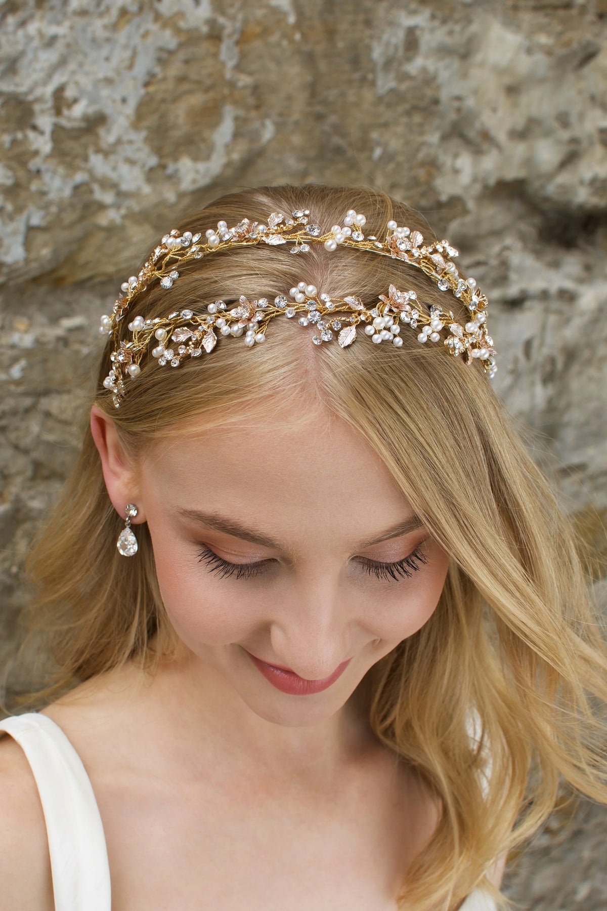 Florence Gold Twin Row Headband