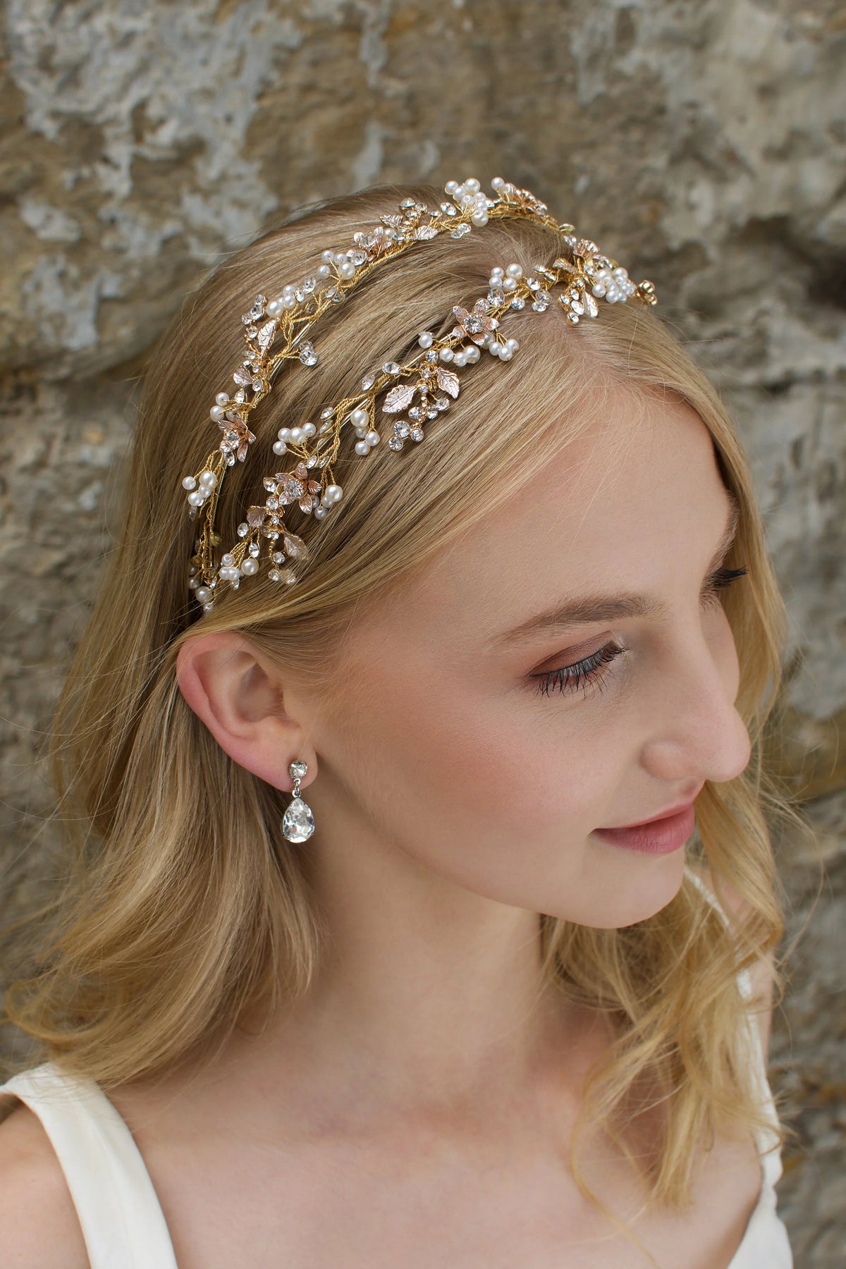 Florence Gold Twin Row Headband
