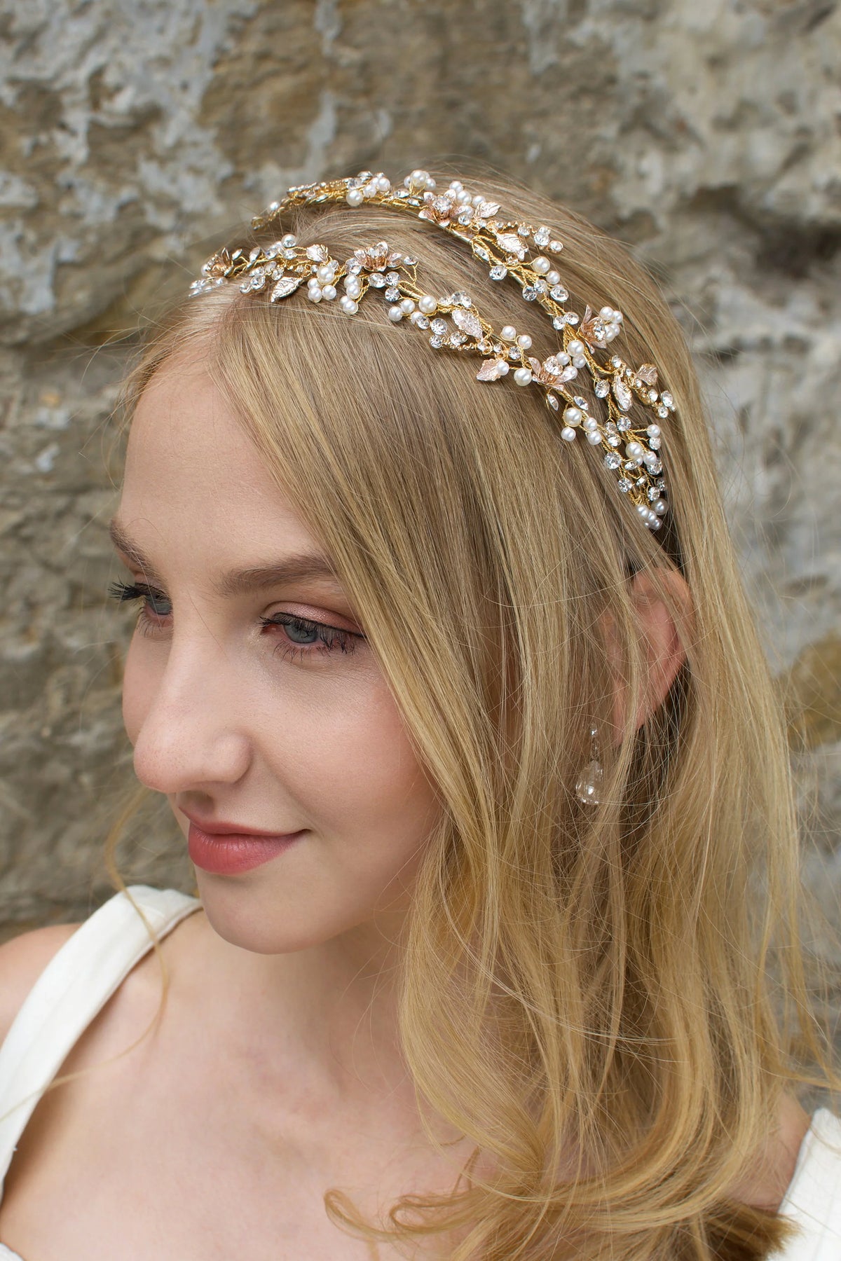 Florence Gold Twin Row Headband