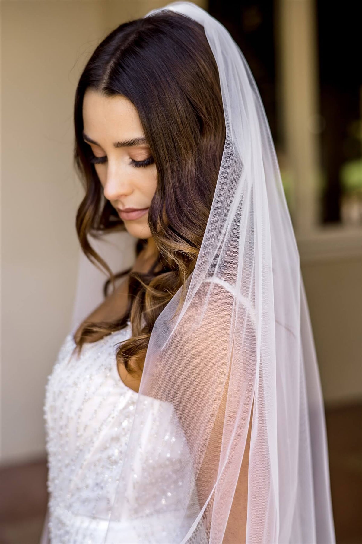 Dame 98inch 1 Tier Scattered Veil