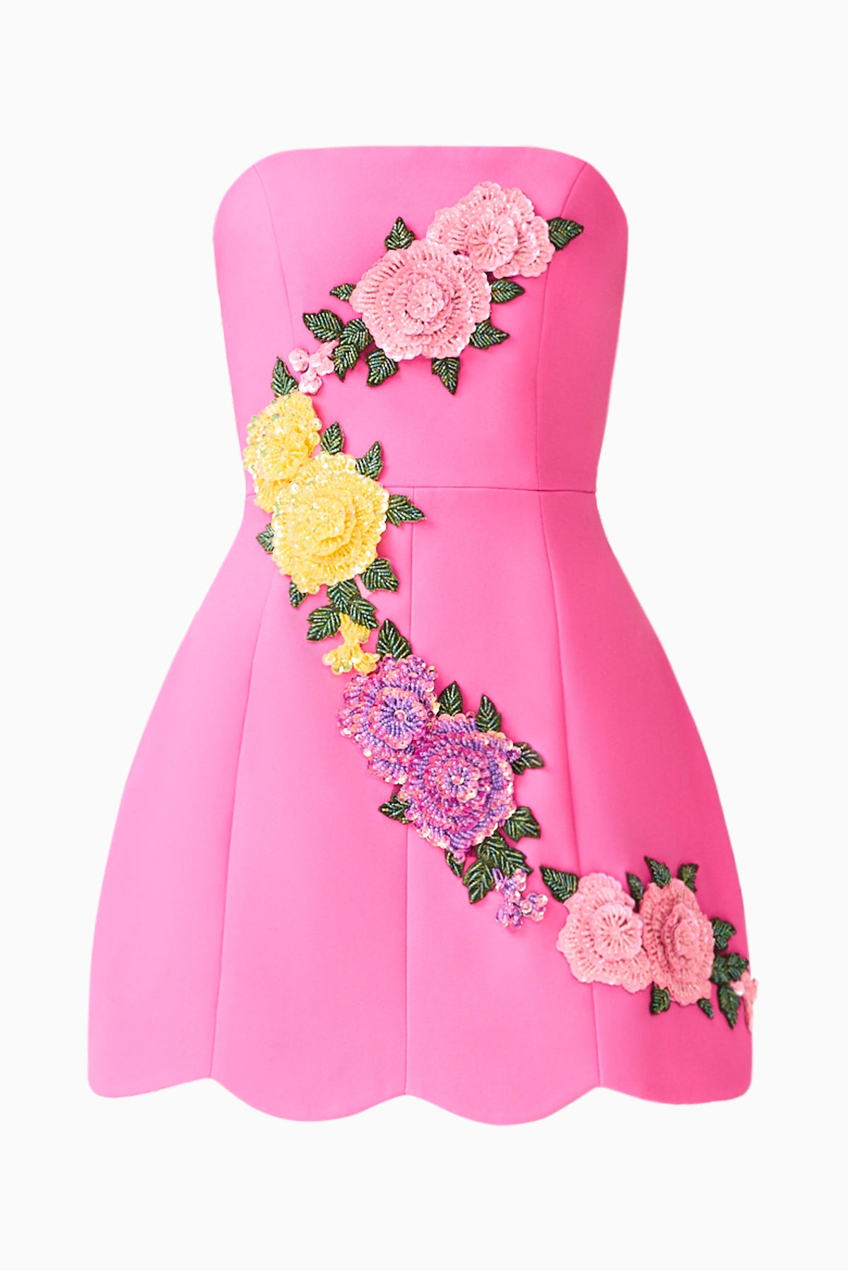 Laurentia Strapless Mini Tulip Dress