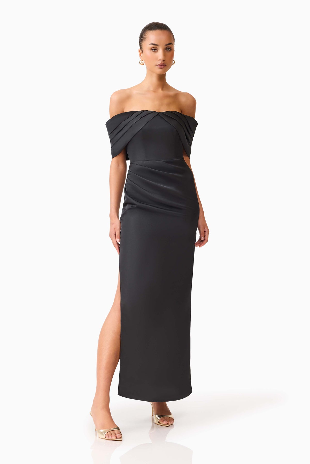 Manon Off The Shoulder Gown Black - Dress - Elliatt