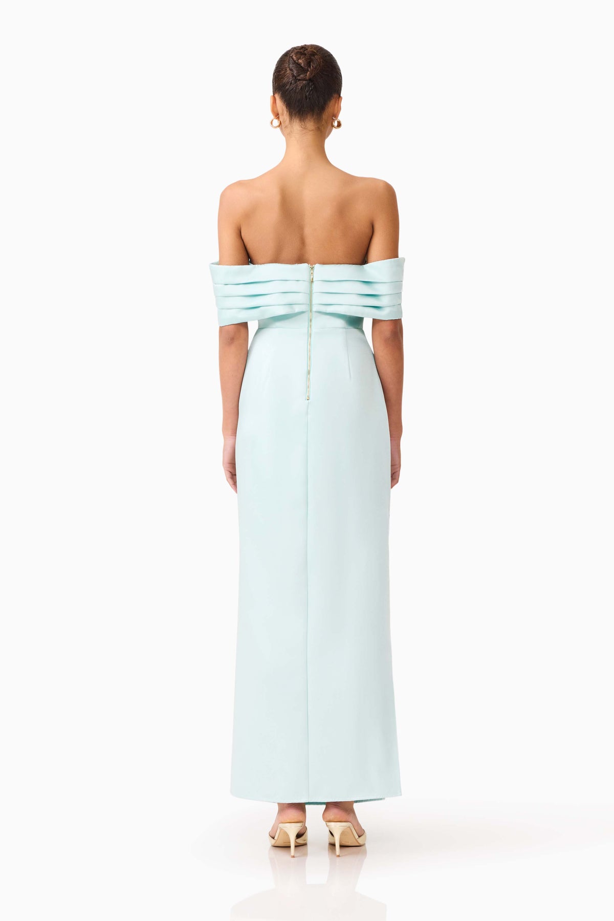 Manon Off The Shoulder Gown Seagreen - Dress - Elliatt