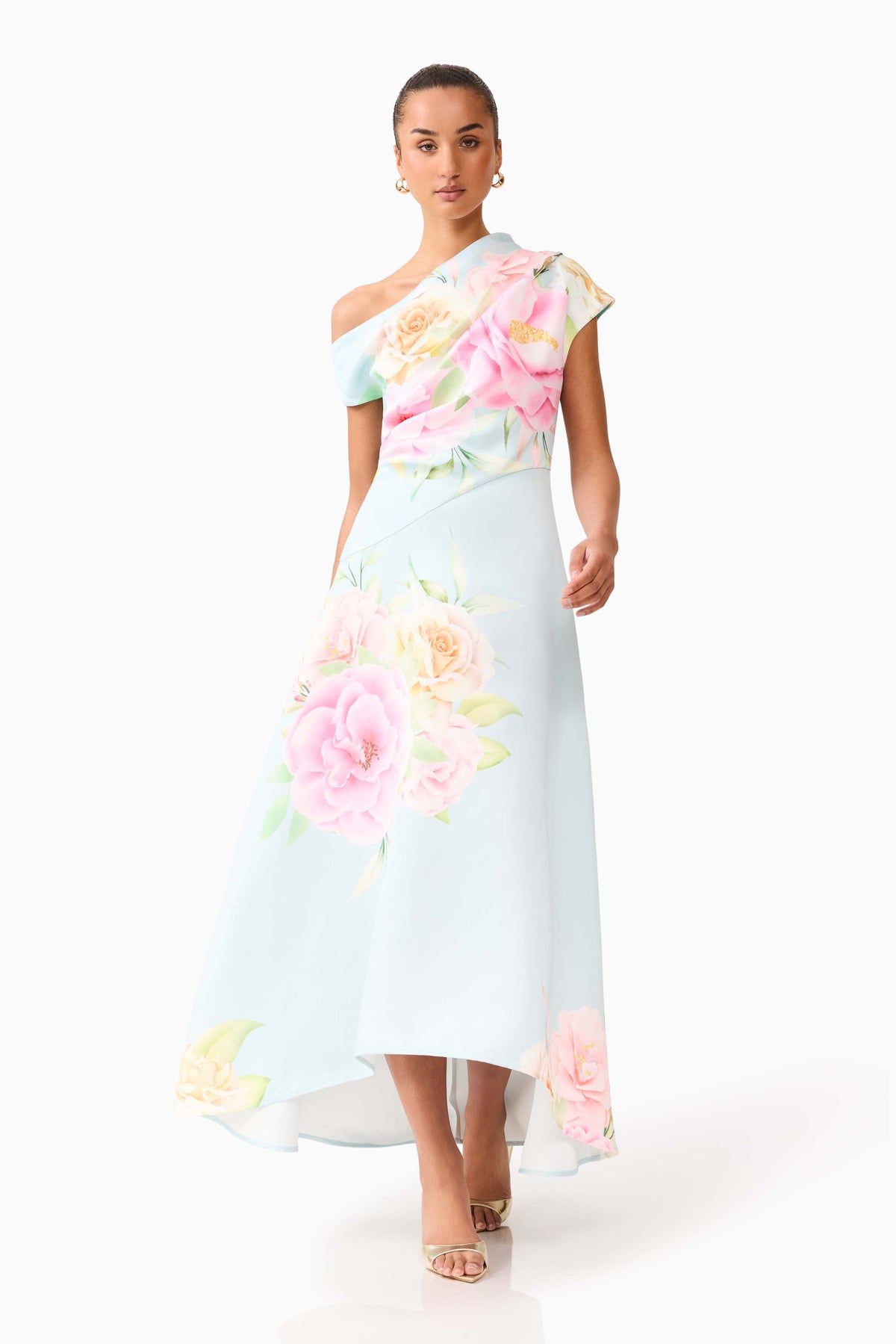 Harper Asymmetrical Gown - Dress - Elliatt
