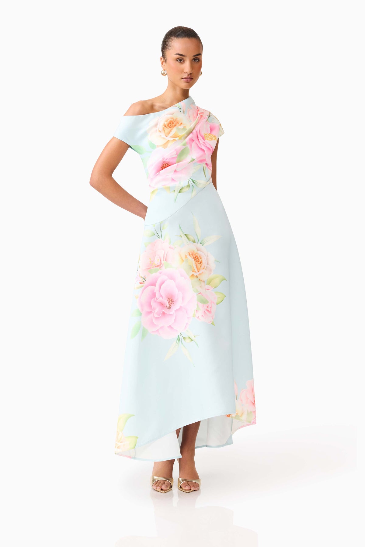 Harper Asymmetrical Gown - Dress - Elliatt