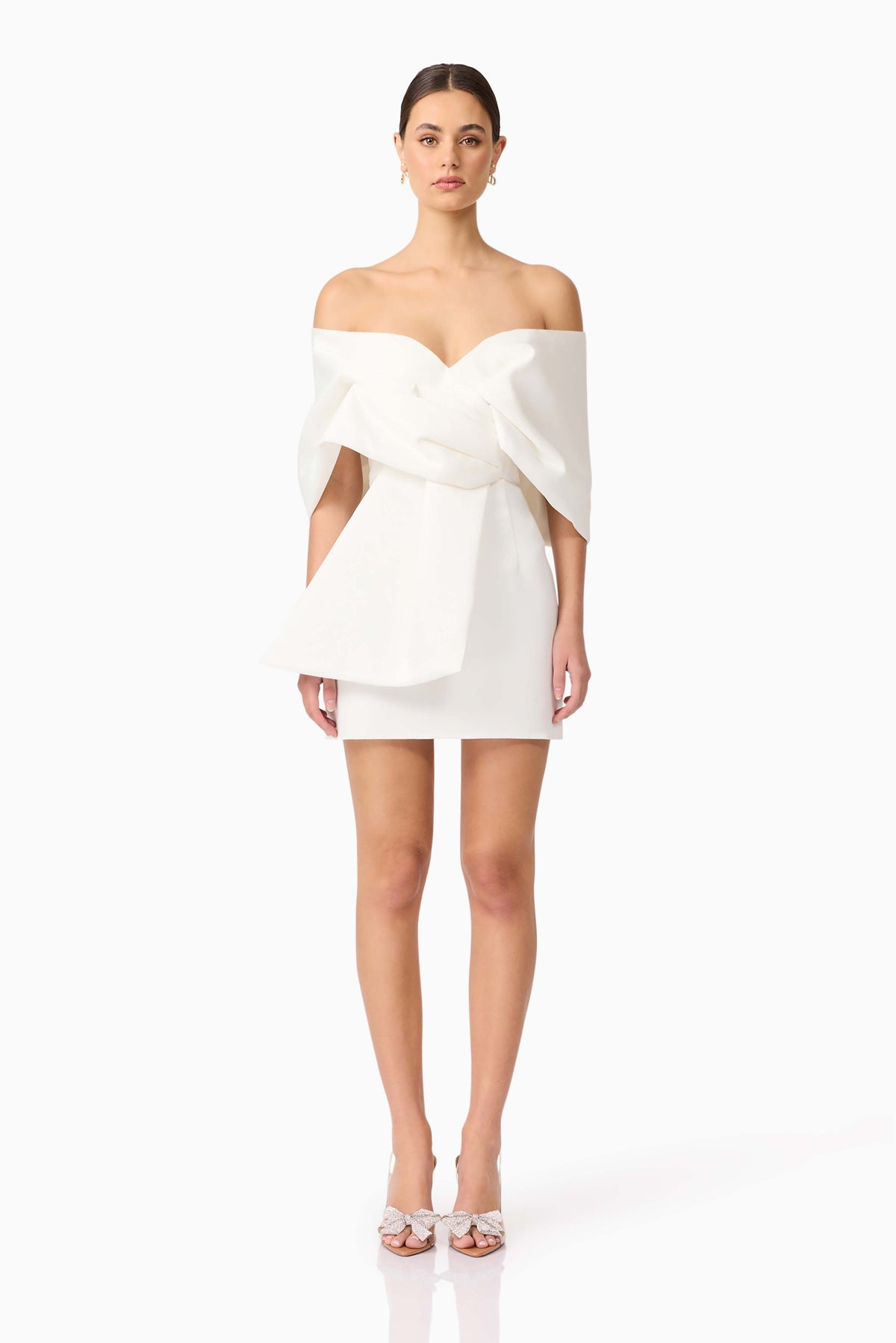 Dandelione Off the Shoulder Mini Dress Ivory Ivory - Dress - Elliatt