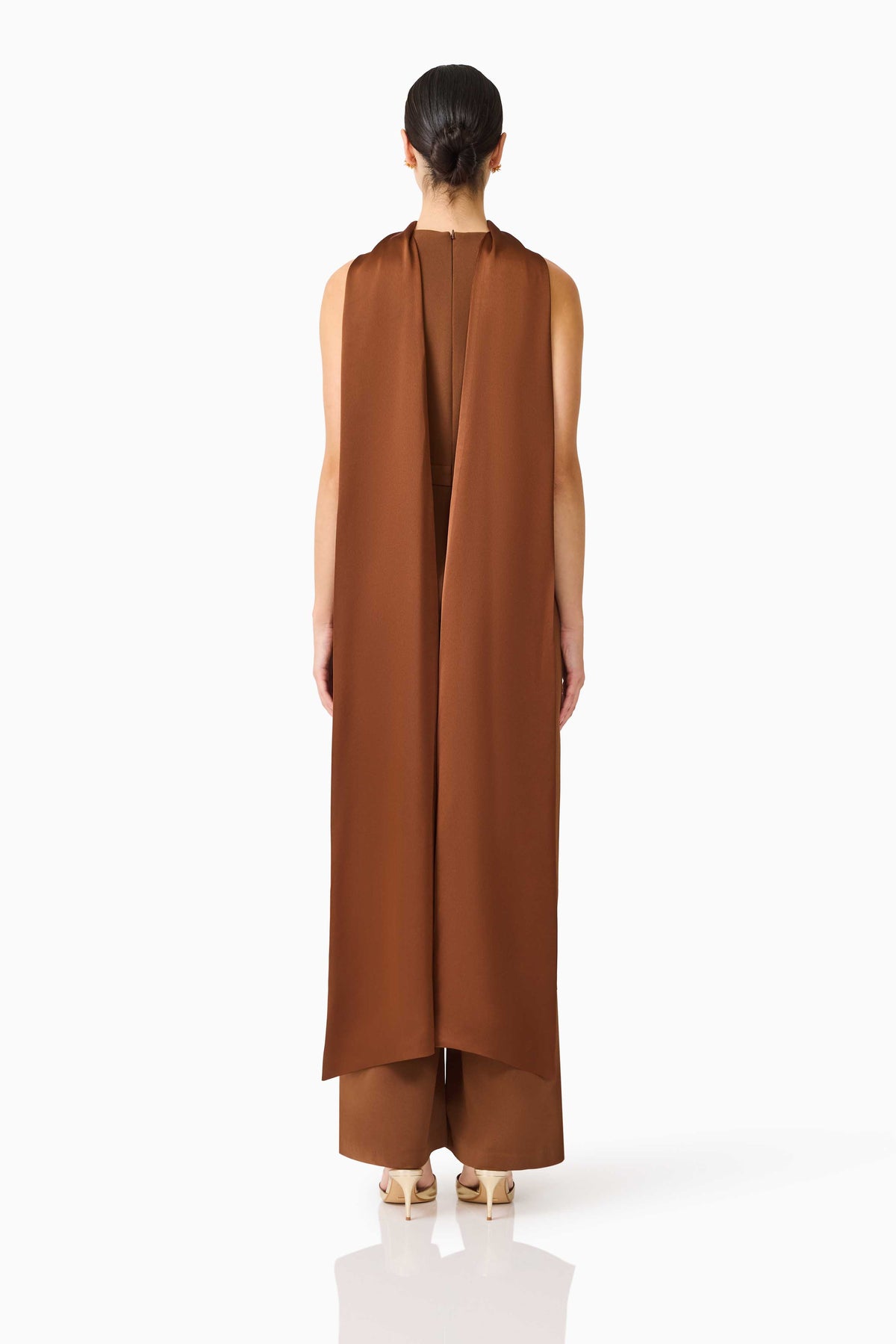 Anaya Wide Leg Jumpsuit Mocha Brown - Dress - Elliatt