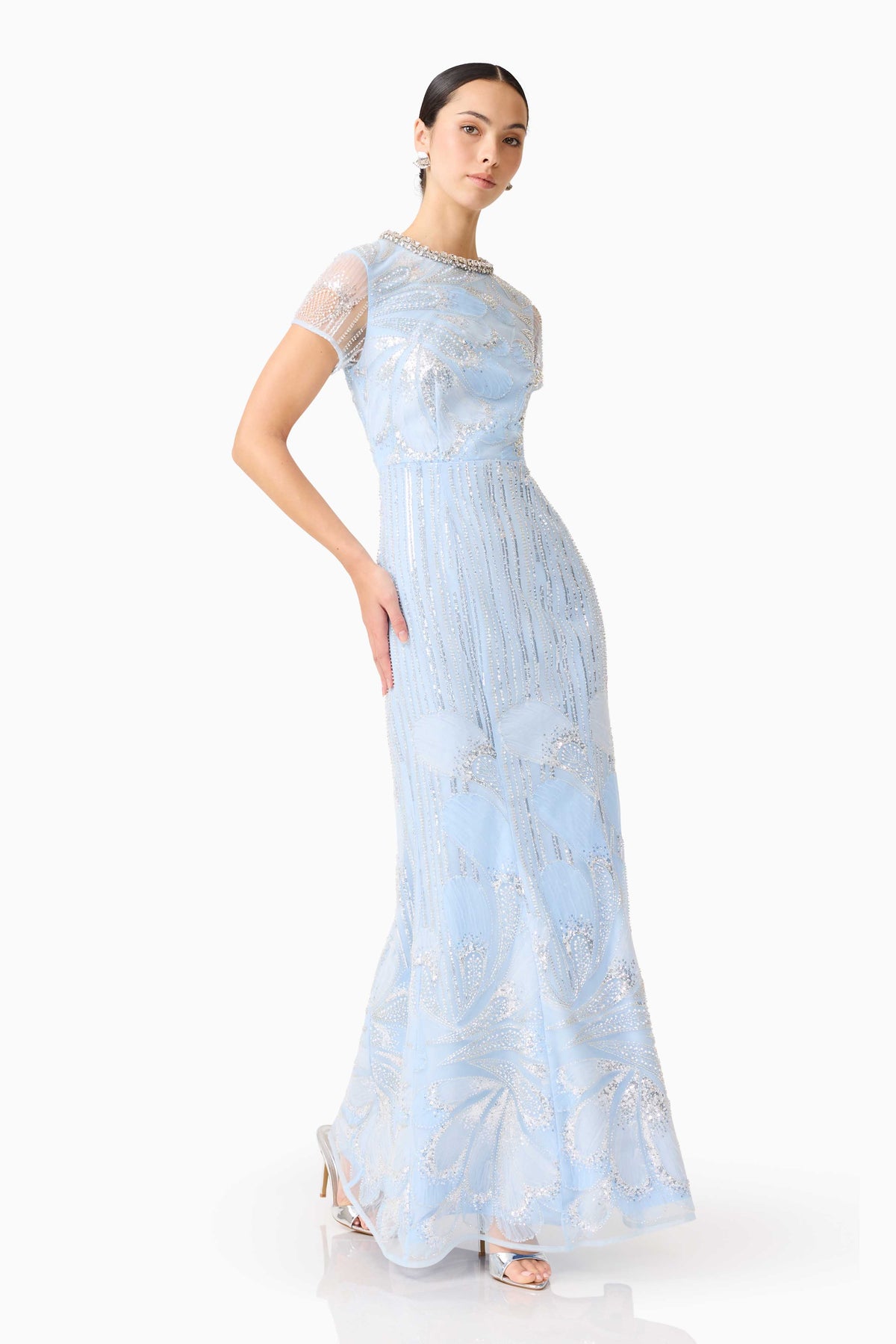 Anabelle Cap Sleeve Gown - Dress - Elliatt