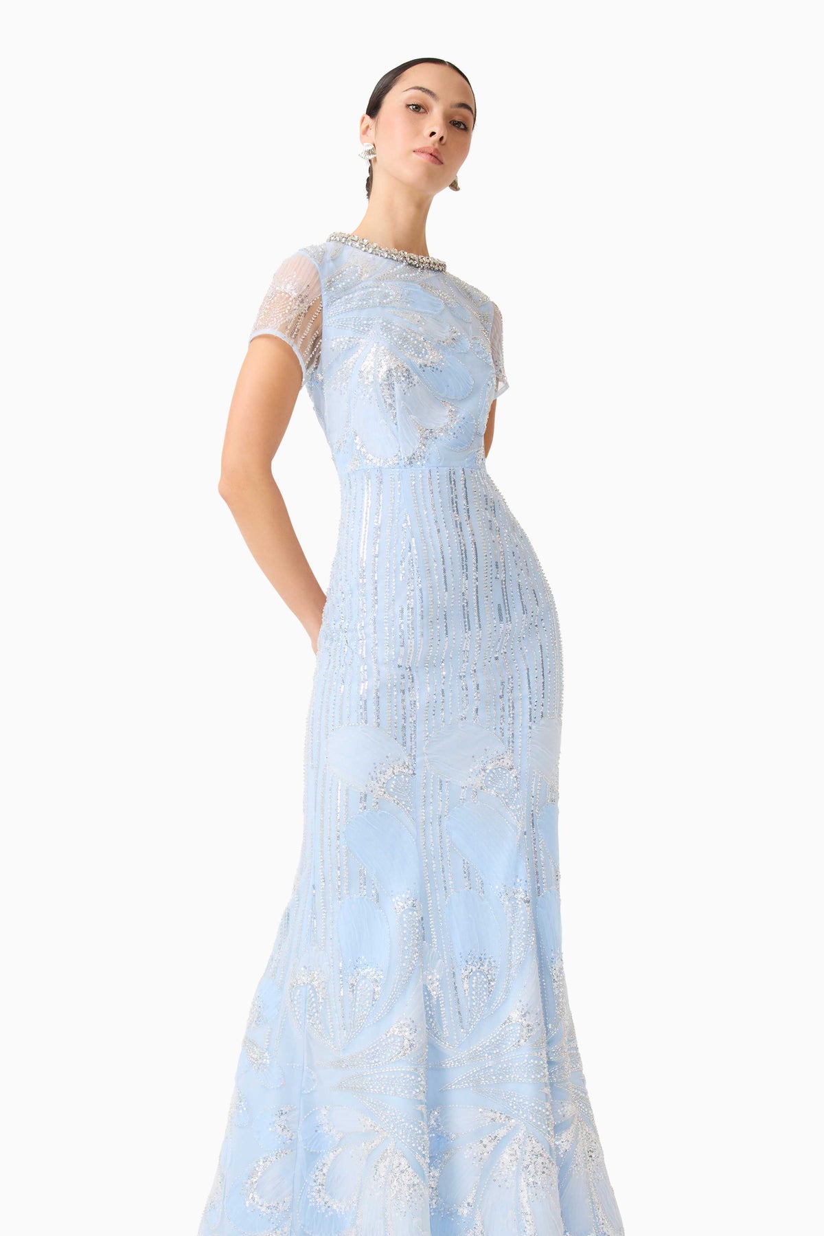 Anabelle Cap Sleeve Gown - Dress - Elliatt