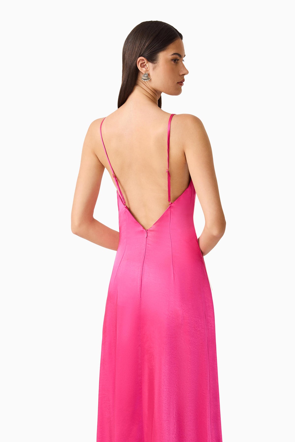 Erielle Cowl Neck Gown Fuchsia - Dress - Elliatt