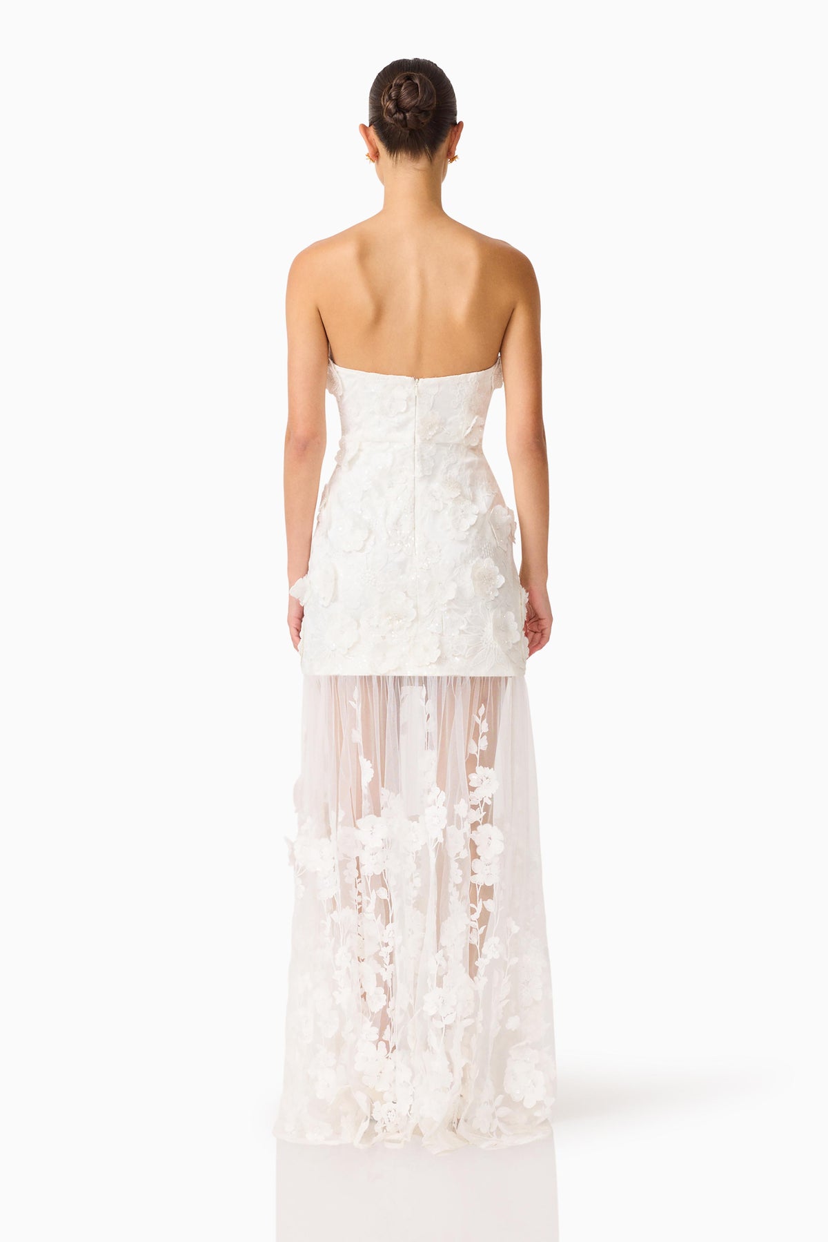 Lorina Strapless Gown White - Dress - Elliatt