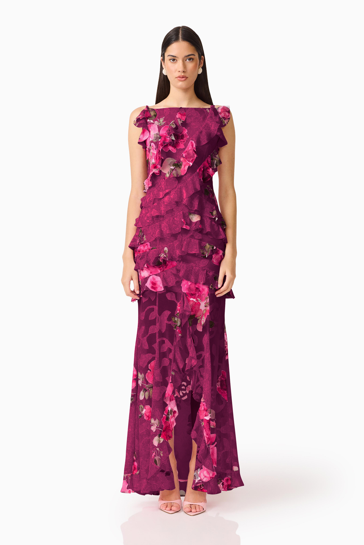 Eleanora Sleeveless Ruffle Gown