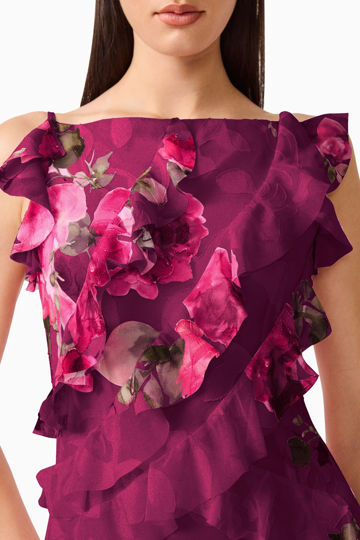 Eleanora Sleeveless Ruffle Gown