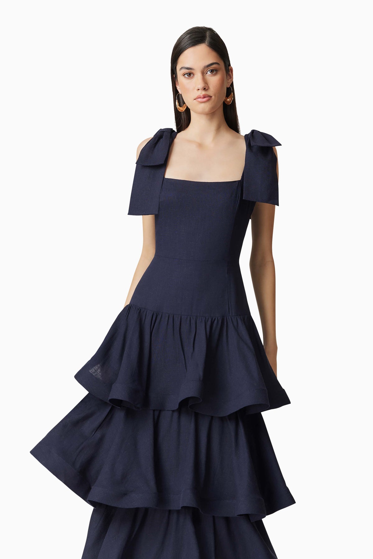 Kara Tiered Maxi Dress Navy